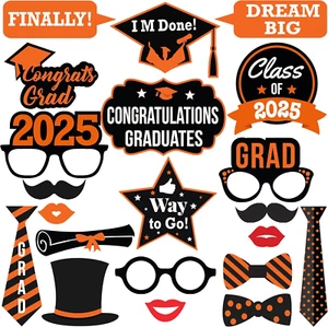 , Graduation Photo Booth Props 2025 - Pack of 21 | 2025 Graduation Photo Props, - Picture 1 of 12