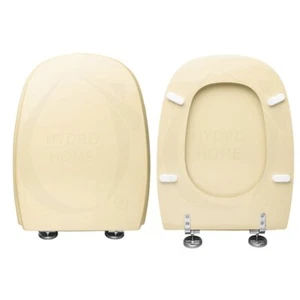 Toilet Seat Square Pozzi Ginori Wood Coated in Polyester Resin Champagne - Picture 1 of 9