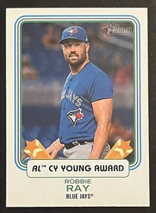 2022 TOPPS HERITAGE HIGH NUMBER ROBBIE RAY #AW-3 PREMIO TORONTO BLU JAYS - Foto 1 di 2