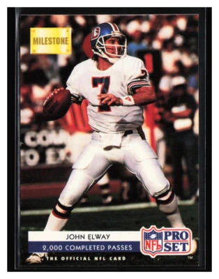 1992 Pro Set Milestone #25 John Elway - Image 1 of 2