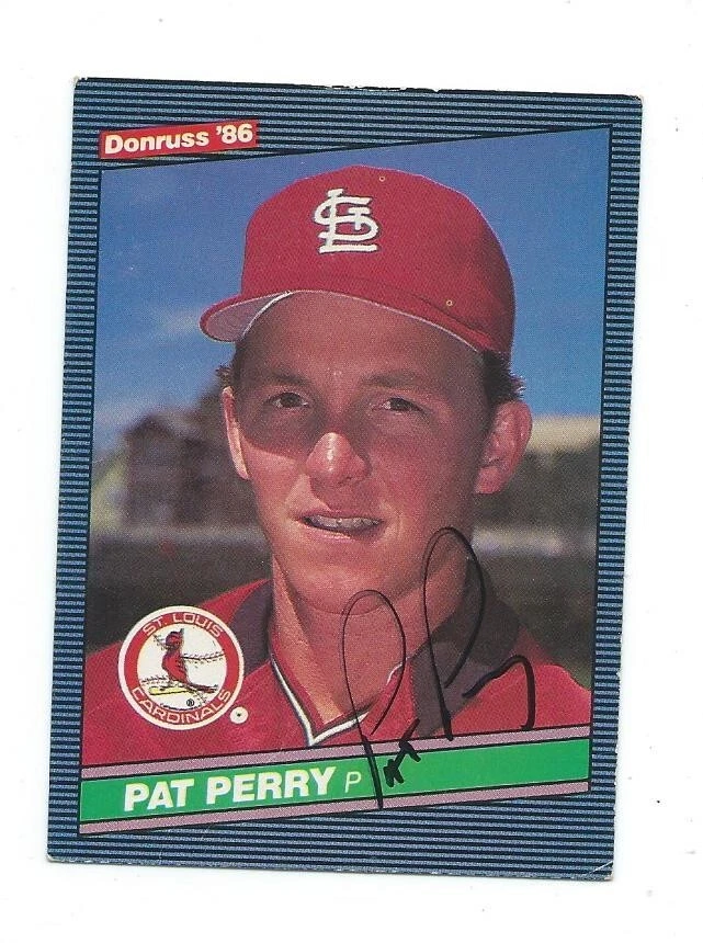 Pat Perry Hand Signed autograph on a 1986 Donruss card-St. Louis Cardinals - Image 1 of 1