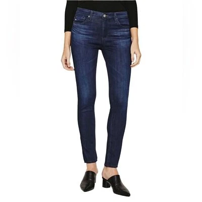 Pantalones de mezclilla al tobillo AG Adriano Goldschmied The Legging súper ajustados lavado oscuro talla 25 Foto 1 de 4