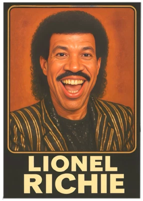 LIONEL RICHIE * ACEO personalizado * Desenho animado divertido * ARTISTA MUSICAL * Cartão de arte * ATC - Imagem 1 de 2
