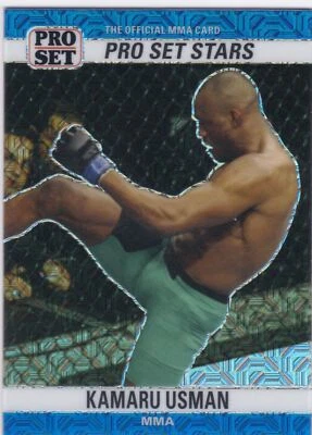 2021 Pro Set Sports Metal Stars Blue Mojo #2 Kamaru Usman - MMA 14/20 - Image 1 of 2