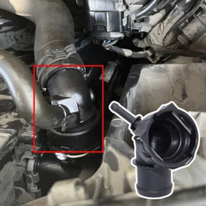 Car Radiator Coupling Coolant Hose Flange Upper Connector For VW Golf Mk5 Mk6 - Picture 1 of 6