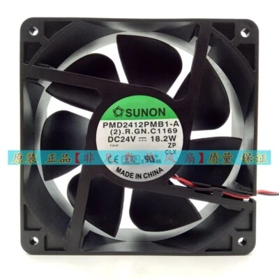 SUNON PMD2412PMB1-A 12038 24V 18.2W 12cm Inverter Case Cooling Fan - Image 1 of 3