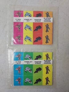 2 Kellogg's Cereal Premium Captain Power Stamps Tank Ellis Power Jet Sealed NOS - Picture 1 of 2