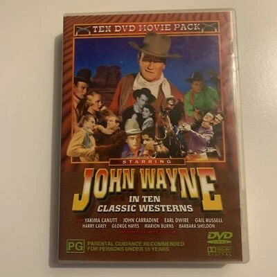 John Wayne - 10 Classic Westerns Movie DVD Box Set. All Regions - Image 1 of 4