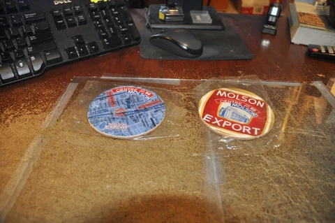 molson export new sealed lot of 2 molson center under glass montreal canadiens Cover