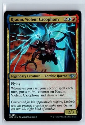 (3x) FOIL Kraum, Violent Cacophony Outlaws Thunder Junction – MTG Magic the Gath - Image 1 of 2