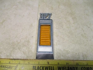 VTG Chevy Caprice Impala 327 Front Fender Light Badge Emblem Reflector Chrome - Picture 1 of 4