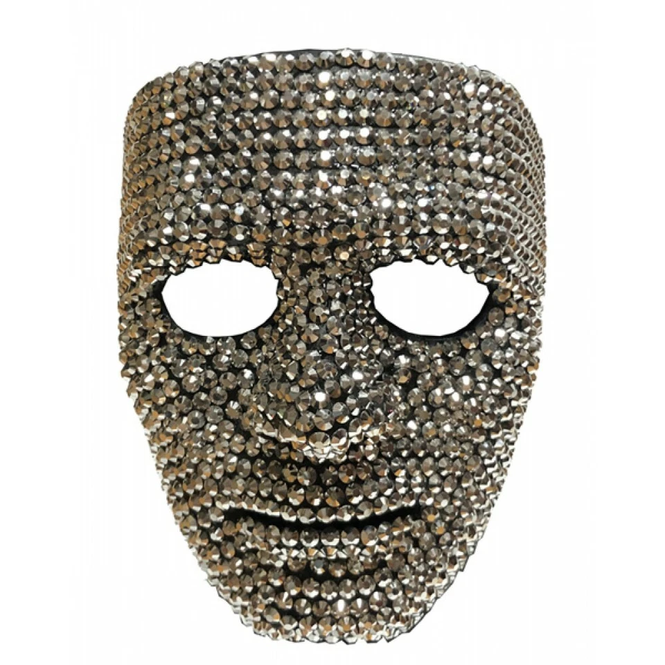 Halloween Mask Skull Rhinestone Face Mask Full Head Mask Skull Masquerade Mask - Image 1 of 1