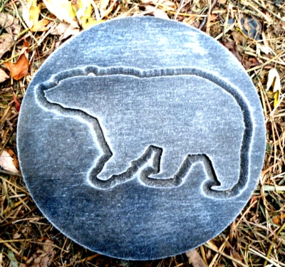 Oso placa molde yeso hormigón cemento oso molde 10" x 3/4" espesor Foto 1 de 4
