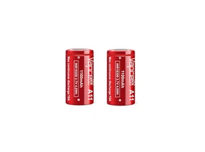 2x 18350 Rechargeable Battery 3.7V 1100mAh IMR Flat Top Vapcell Batteries + case - Picture 1 of 5