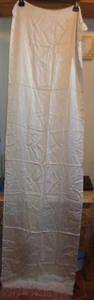 JONES NEW YORK SAND DOLLAR WHITE SATIN PASHMINA FRINGED SCARF NWT OS 21X72 - Picture 1 of 8