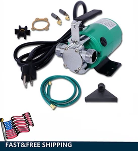 Bomba de transferencia de agua eléctrica 330 galones por hora con kit de manguera de agua de 6' - Imagen 1 de 17
