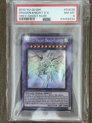 PSA 8 Dragon Knight Draco-Equiste (Ghost Rare) DREV-EN038 Duelist Revolution - Image 1 of 2