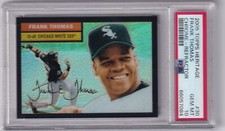 Frank Thomas 2005 Topps Heritage CHROME BLACK REFRACTOR #14/56 - PSA 10 (Pop 2)