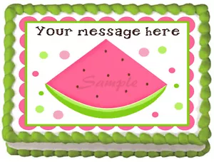 WATERMELON Image Edible cake topper - Picture 1 of 11