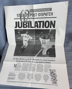 Mark McGuire Breaks Roger Maris Home Run Record Poster (1998 St Louis Cardinals) - Picture 1 of 10