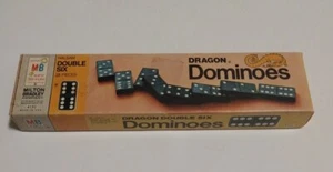 Vintage Milton Bradley Dragon Double Six Dominoes 1970 orig. box copyright 1970 - Picture 1 of 5