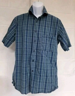 J Ferrar Shirt Adult Large Blue Yellow Cowboy Rodeo Western Casual Mens Foto 1 de 4