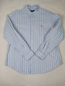 Camicia Oxford Ralph Lauren XL rosa blu a righe carne pony - Foto 1 di 13