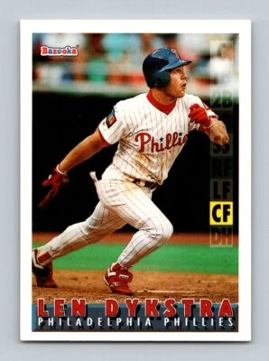 1995 Bazooka #90 Len Dykstra Philadelphia Phillies Baseball - Image 1 of 2