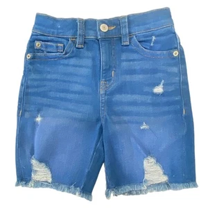 Thereabouts Girls Light Blue High Rise Adjustable Waist Jean Shorts - Picture 1 of 2