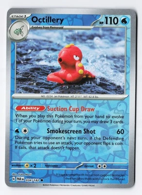 Octillery 034/182 - SV04: Paradox Rift Common REVERSE Holo NM - Image 1 of 2