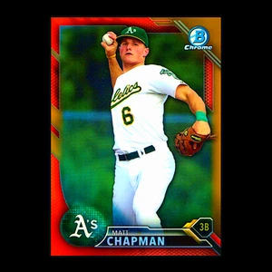 2016 Bowman Chrome Matt Chapman Prospects Orange Refractor #BCP-147 RC /25 - Picture 1 of 2