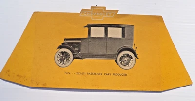 Original 1924 CHEVROLET countertop DEALER ADVERTISING SIGN passenger car SALES - Image 1 of 3