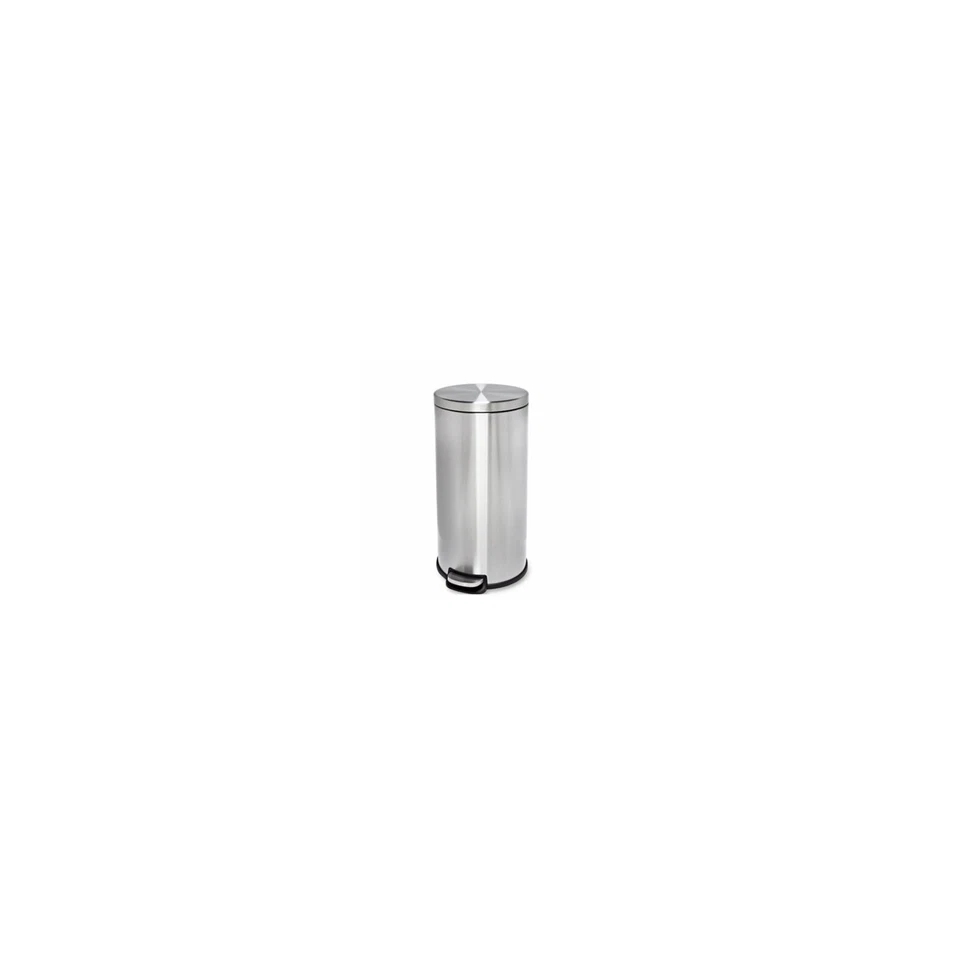 Honey-Can-Do TRS-09074 Step Trash Can, Stainless Steel, Round, 7.9-Gal. - - Image 1 of 1