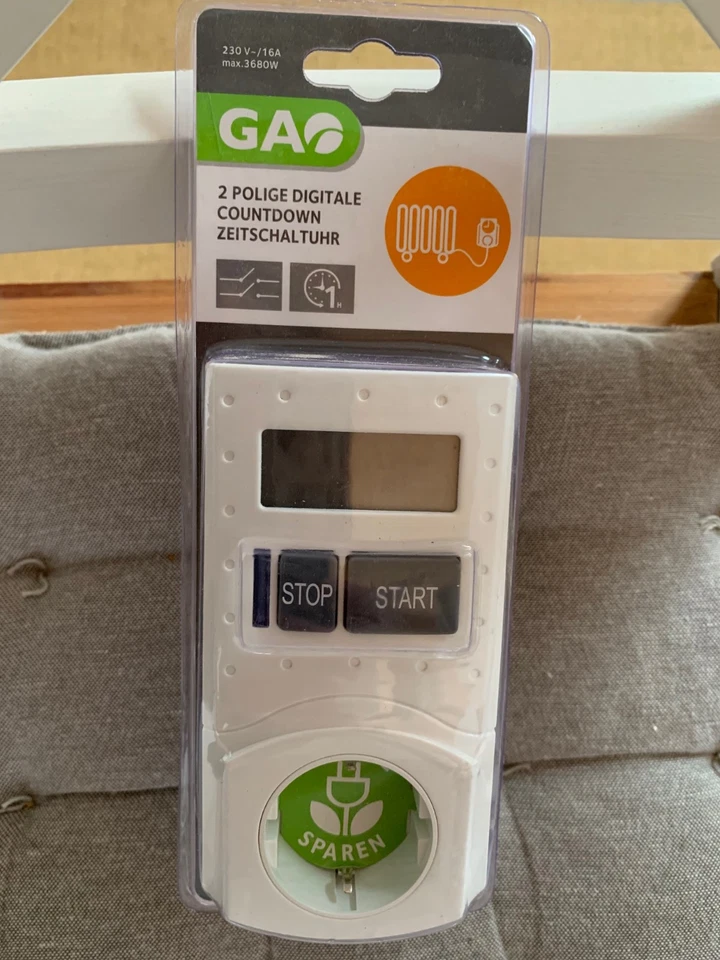 2 Polige Digitale Countdown Zeitschaltuhr , neu - Bild 1 von 1
