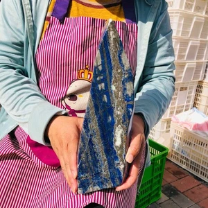 Muestra mineral de cristal pulido a mano de lapislázuli natural de 11,77 lb curación - Imagen 1 de 15