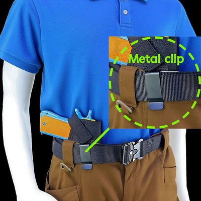 Concealed Carry Right/Left Hand Handgun Gun Holster IWB Metal Clip Pistol Holder - Image 1 of 4