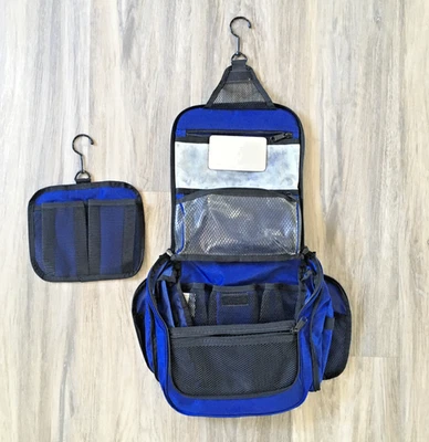 LL Bean Organizador Personal Bolsa de Aseo Colgante Ducha Carrito Espejo Azul Viaje Foto 1 de 4