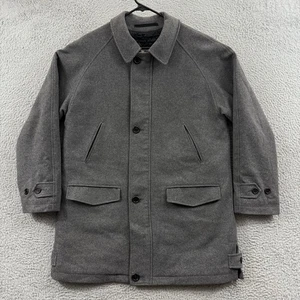 Burberry London Coat Mens Medium Gray Wool Cashmere Novacheck Lined Outdoor Zip - Picture 1 of 14