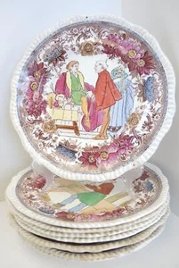 Nine Antique 1870s WT Copeland 10 3/4" Plates - Shakespeare & Fairy Tales - Picture 1 of 21