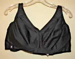 Glamorise RN 15564 Schwarz Sport Elite BH Größe 44D - Bild 1 von 3
