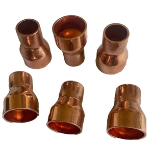 SIX Copper End Feed Reducer Fittings 6Pcs 15mmx10mm - Picture 1 of 2