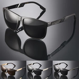 Polarized Square Men's Sunglasses Anti-Glare UV Sports Driving Fishing Eyewear - Picture 1 of 7