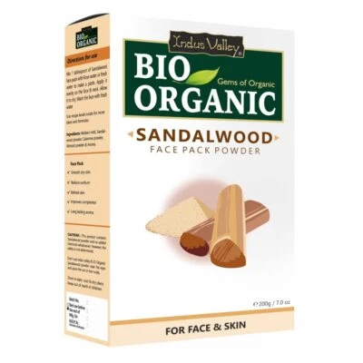 Bio Organic Sandalwood Face Pack Powder Lightens Dark Spots,Pigmentation - Image 1 of 4