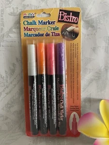 Chalk Marker Fine Point, Purple, Orange, Pink, White Bistro Uchida - Picture 1 of 4