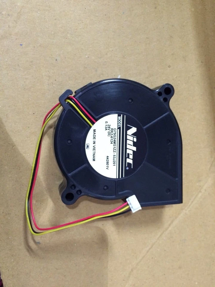 NIDEC G75G24MS1ZZ-53J251 RK2-6124 turbo fan blower DC24V 0.13A - Image 1 of 1