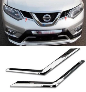 ABS Chrome Front Grille Cover Trim Fit for Nissan Rogue X-Trail 2014 2015 2016 - Picture 1 of 11