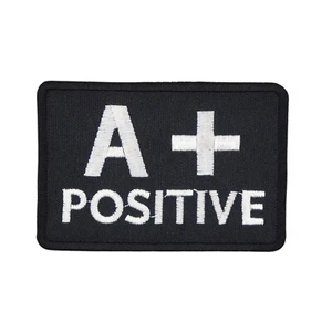 be23★Blutgruppe A + Positive Aufnäher zum aufbügeln Bügelbild Patch 7,4 x 5,1 cm - Bild 1 von 7