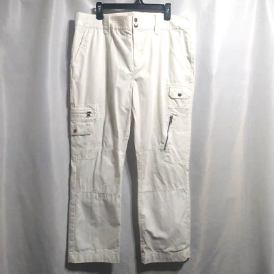 Lauren Ralph Lauren Womens 16 Classic White Pants Outdoors Pockets Cargo Cotton - Image 1 of 4