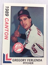1989 Canton-Akron Indians-Eastern League-BEST Baseball Card-Gregory Ferlenda