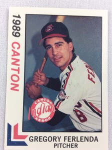 1989 Canton-Akron Indians-Eastern League-BEST Baseball Card-Gregory Ferlenda
